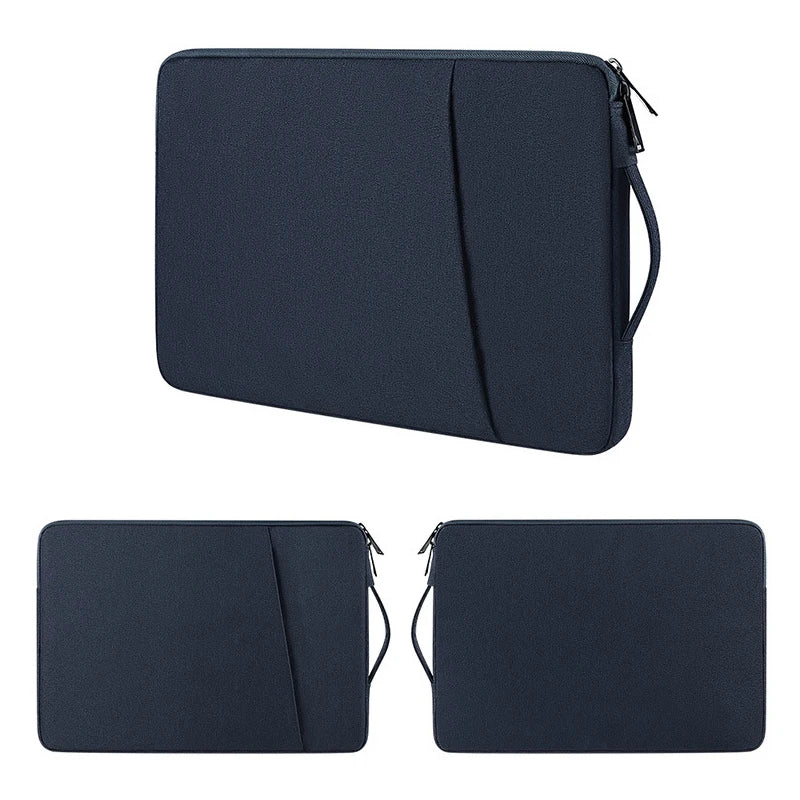 Waterproof Canvas Laptop Sleeve 13-15.6 inch (33-39.6 cm) Padded Zipper Notebook Case Slim Portable Handbag