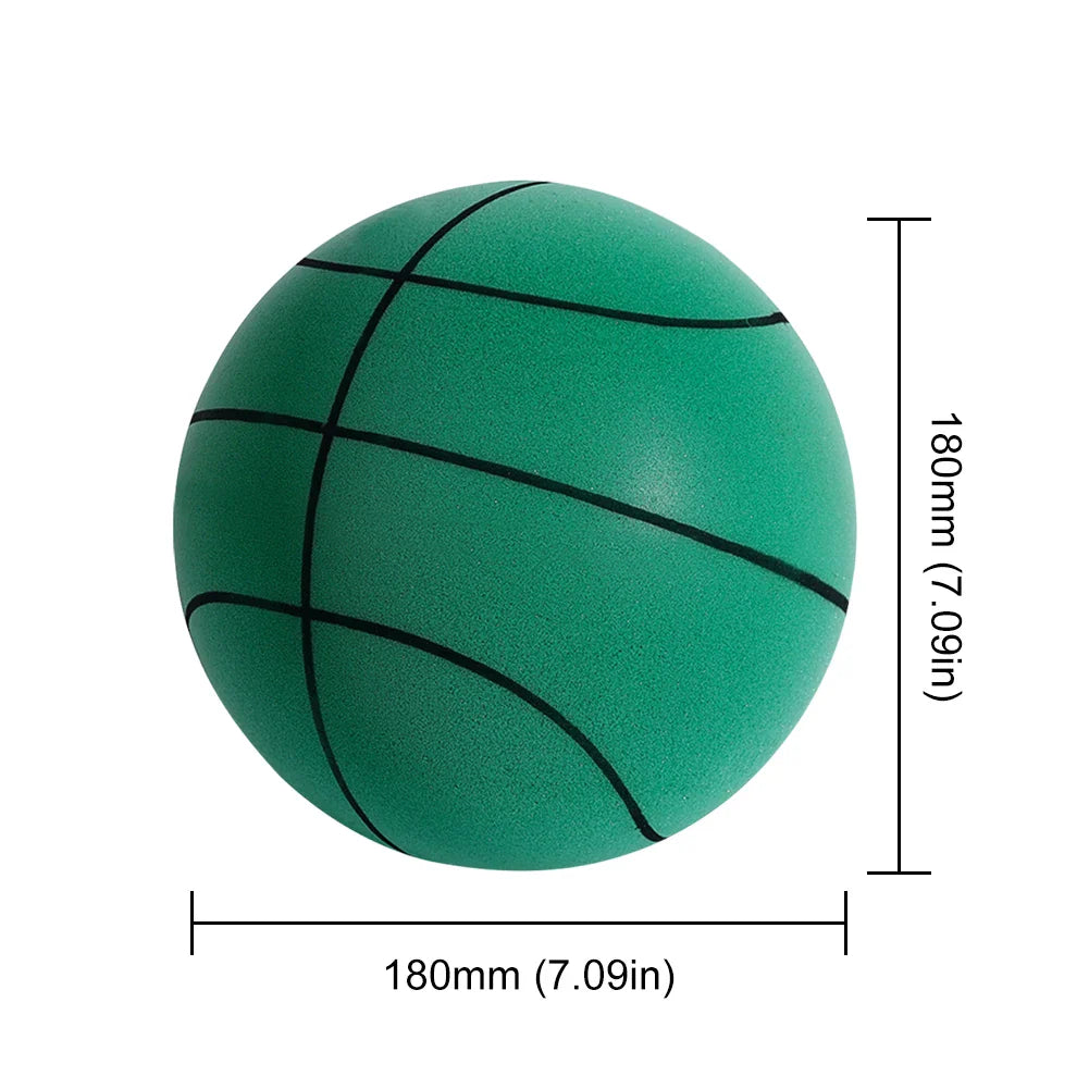 Kids Silent Foam Basketball - Indoor Squeezable Bounce Ball (No.3 / No.5 / No.7, 7–9.5 in | 18–24 cm)
