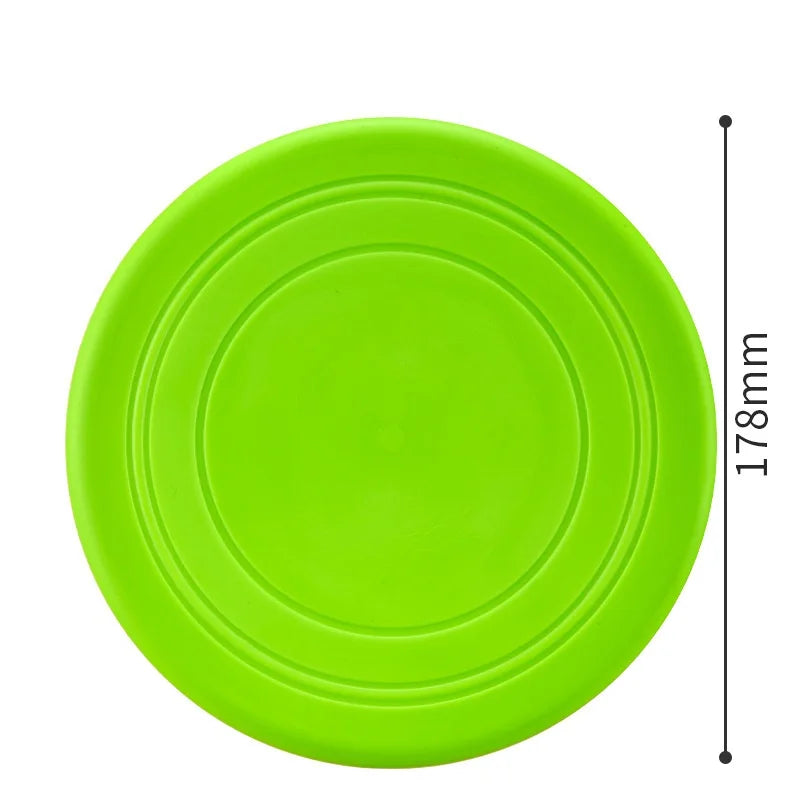 7-Color Silicone Flying Saucer Pet Toy - Chew-Resistant Flying Disc for Dogs & Cats, Interactive Puppy Training & Fetch