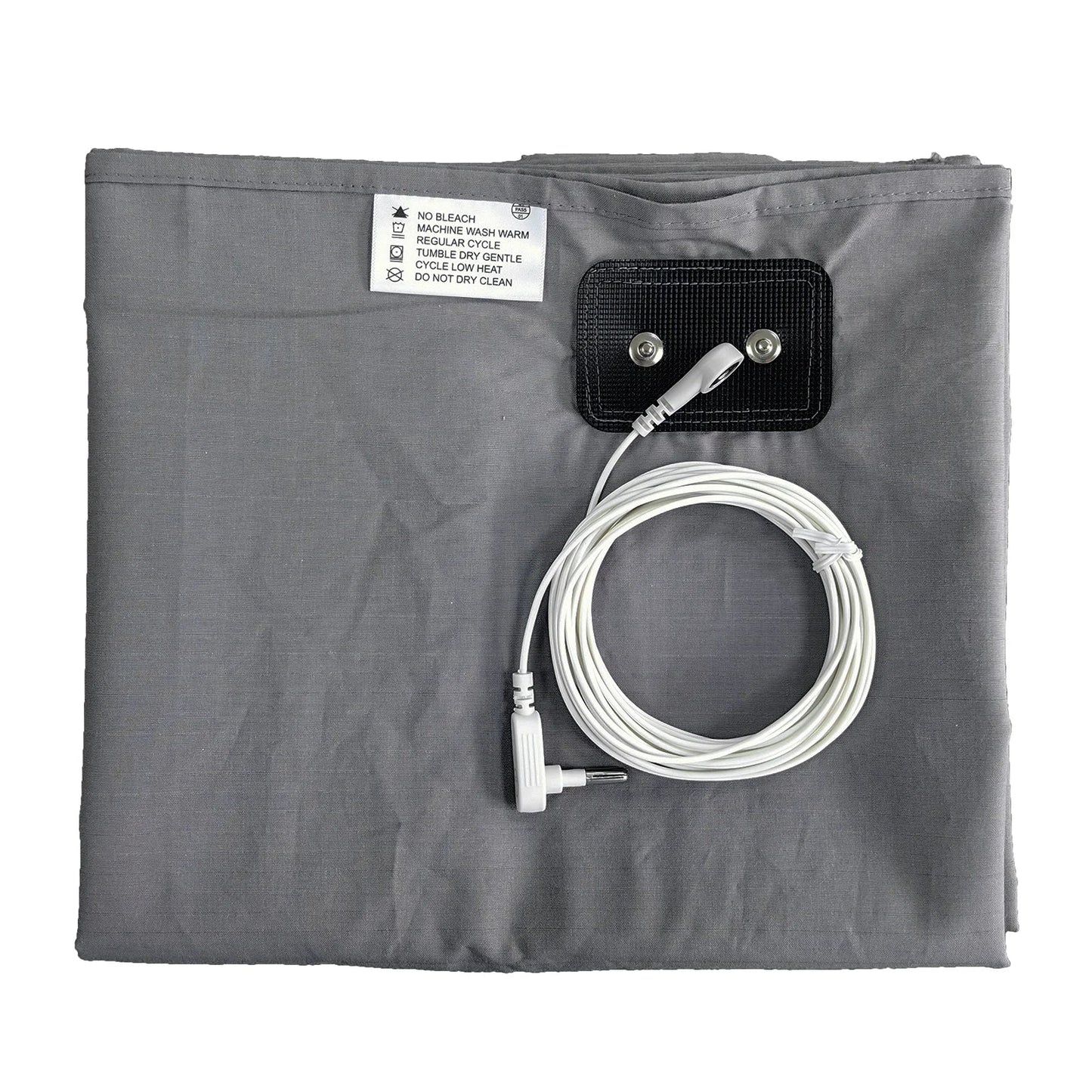 Earthing Grounding Flat Sheet – 10% Silver Fiber Conductive Antistatic Cotton Blend with Grounding Cord
