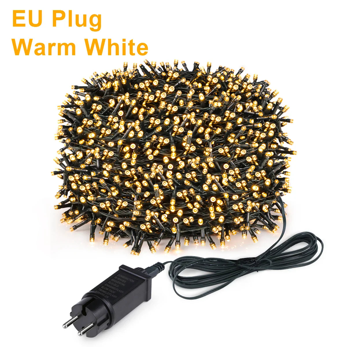 Waterproof LED Fairy String Lights — White, Warm White & Multicolor (IP65) for Curtains, Weddings & Party Lighting