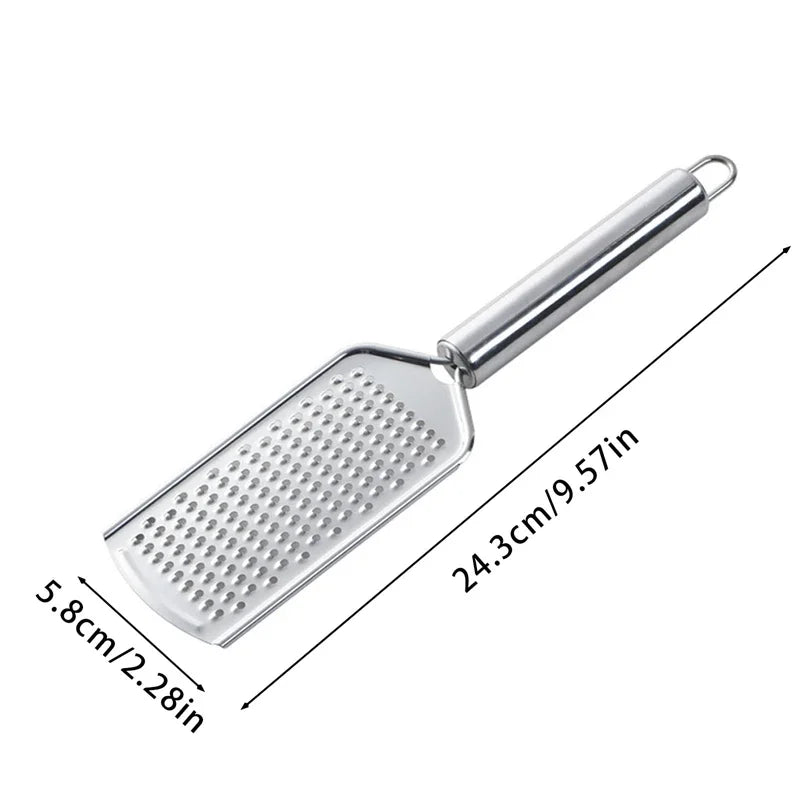Stainless Steel 4-in-1 Cheese & Vegetable Grater — Handheld Ginger Slicer, Potato and Lemon Zester