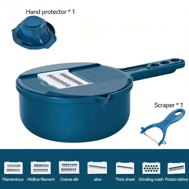 4-in-1 Rechargeable Electric Handheld Vegetable Cutter, Wireless Garlic Chopper, Onion Slicer & Shredder