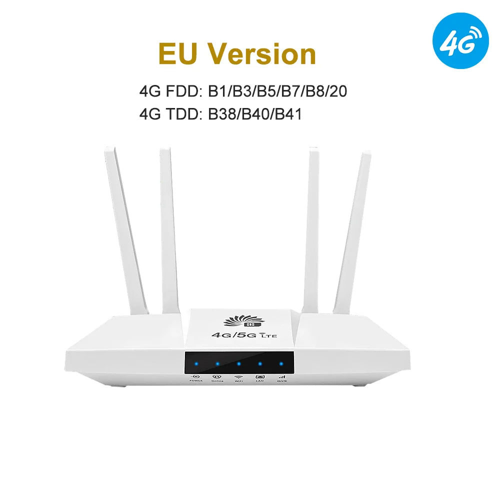 Unlocked 4G LTE Portable Wi-Fi Router 3000mAh USB-Powered Mobile SIM Hotspot - Travel & Home