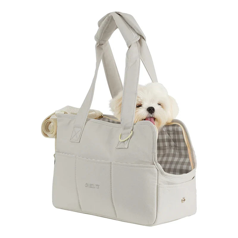 One-Shoulder Pet Sling Carrier Bag – Hands-Free Cotton Pet Carrier for Cats & Small to Medium Dogs
