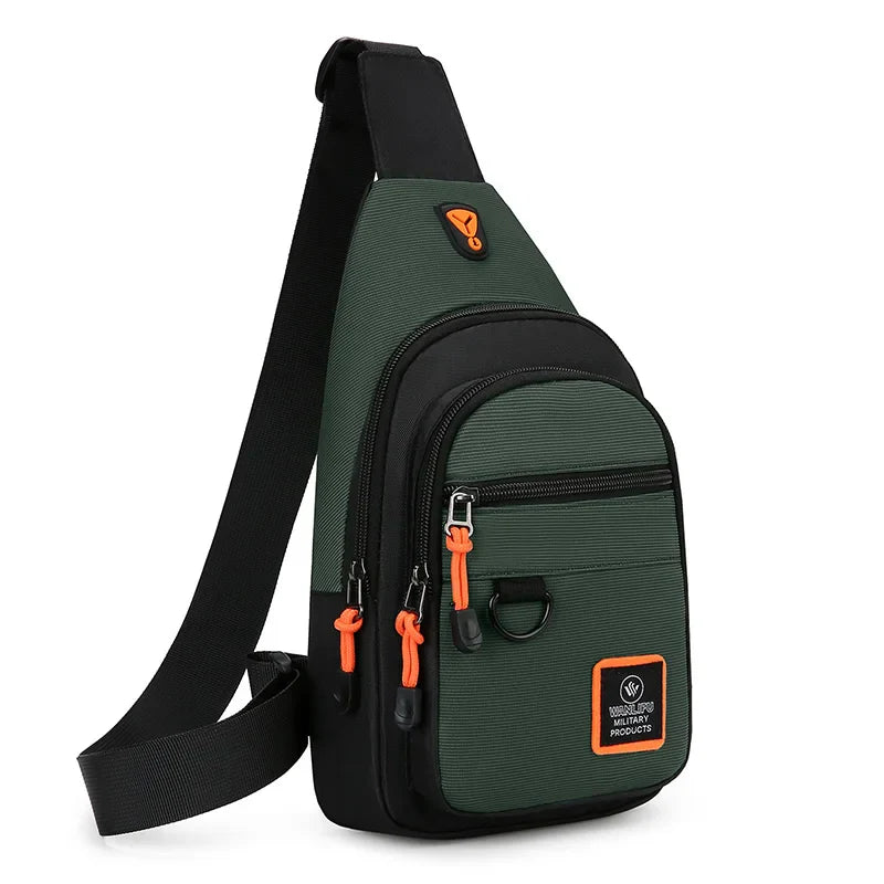 Men's Waterproof Outdoor Crossbody Chest Bag for Hiking, Biking & Travel