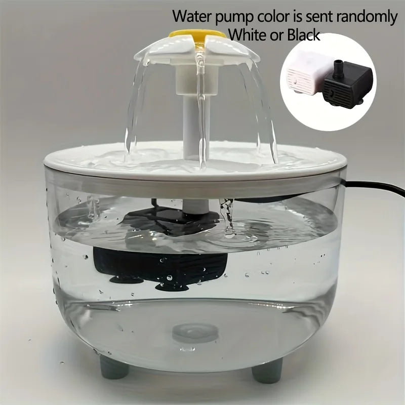 USB Silent 1L (34 fl oz) Pet Water Fountain – Automatic Filtered Drinking Dispenser for Cats & Small Dogs