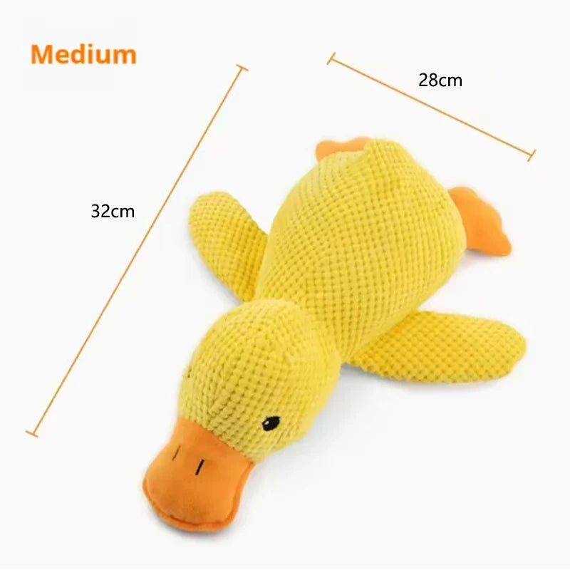 Plush Duck Dog Toy – Squeaky Calming Chew Toy for Puppy, Durable Teeth-Cleaning Pet Toy