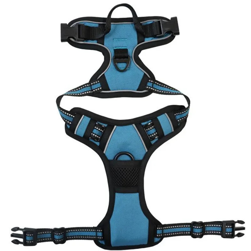 Reflective Breathable Dog & Cat Harness Vest – Adjustable Chest Strap, XS–XL (13–37 in / 33–96 cm)