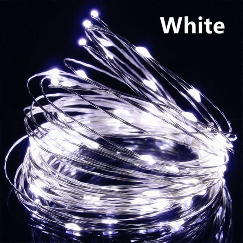 USB Copper Wire Fairy Lights 20m (65ft) 200 LED Outdoor String Lights – USB 5V Warm White & Multi-Color