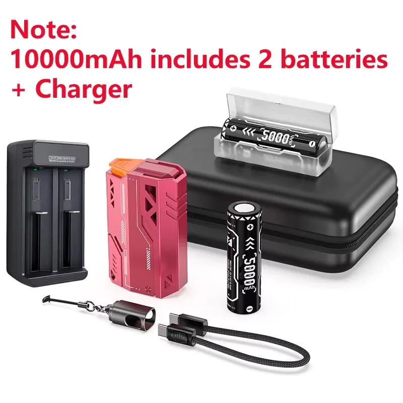 Detachable Power Bank 10,000–50,000mAh | 22.5W Fast Charge Replaceable Battery Pack with Built-In Cable