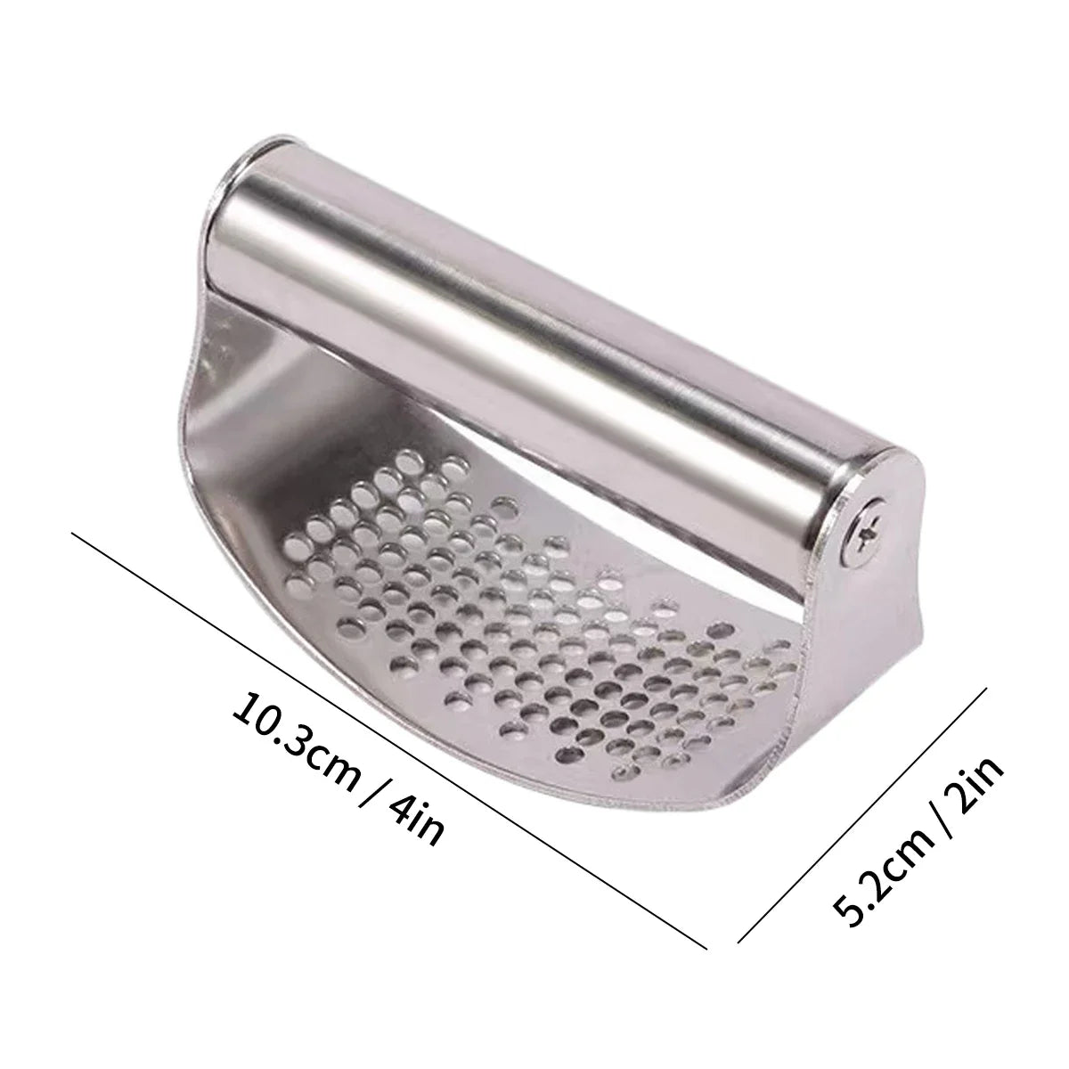 Manual Stainless Steel Garlic Press - Ginger Crusher & Mincer for Kitchen