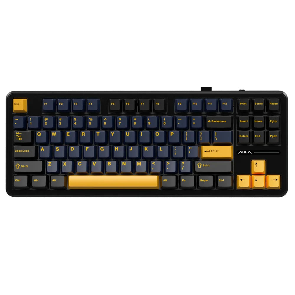 F87 Pro 87-Key 80% TKL Gasket Mechanical Keyboard — Hot-Swappable, Tri-Mode (Bluetooth/2.4G/Wired), RGB PBT Keycaps