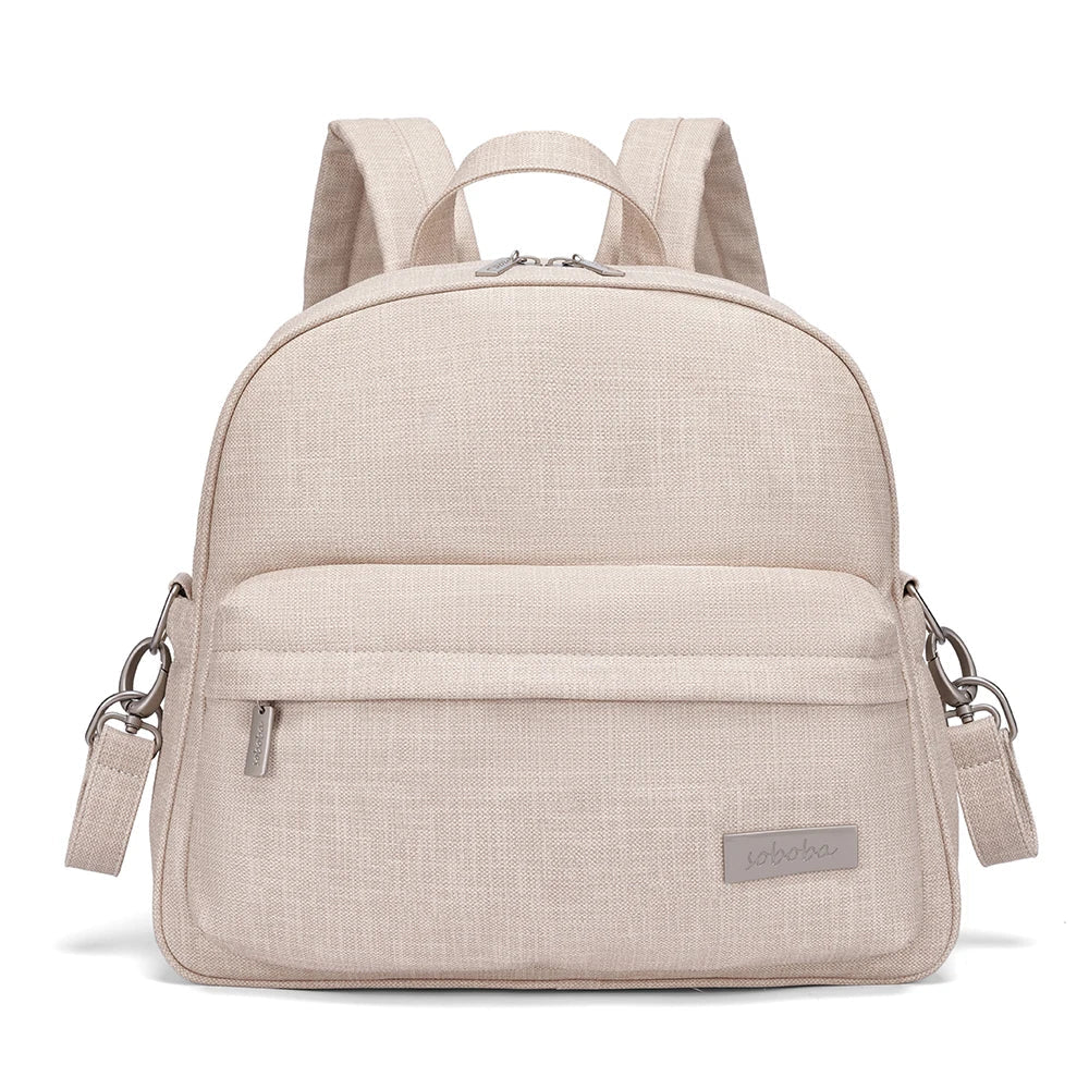 Stylish Waterproof Diaper Backpack for Women — Large Capacity Multi-Functional Nappy Changing Bag with 2 Straps