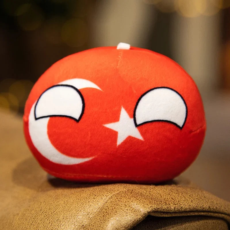 Polandball Countryball Plush Keychain 10 cm (3.9 in) 70 Designs Country Ball Pendant Stuffed Toy for Kids