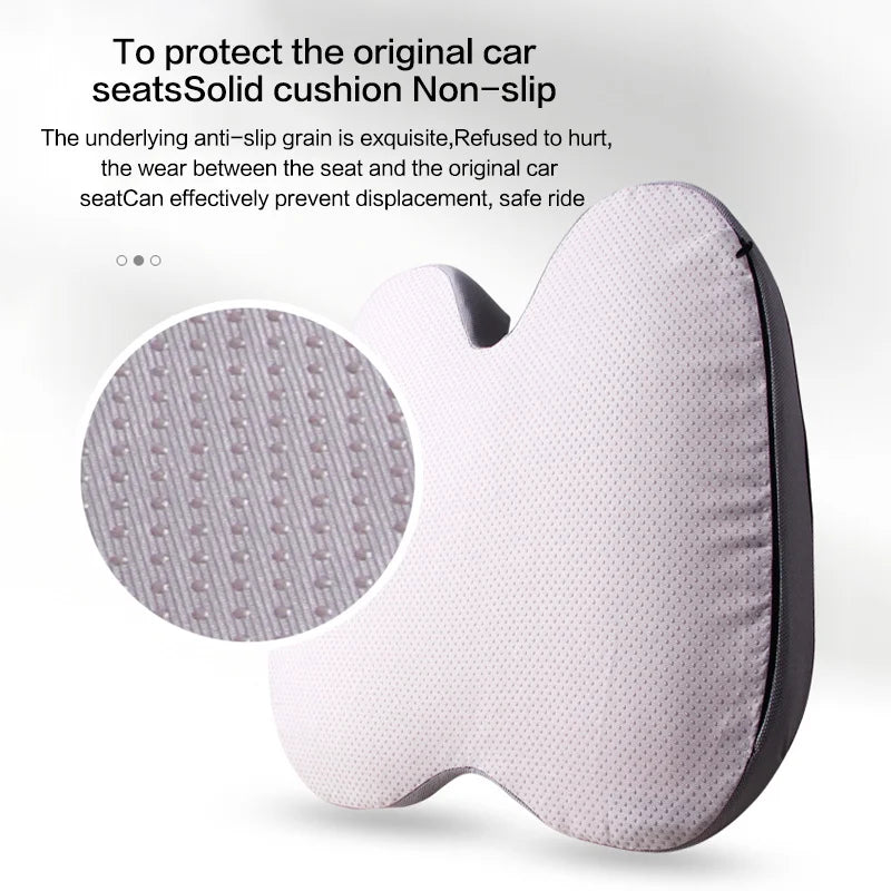 Orthopedic Memory Foam Seat Cushion – Non-Slip Tailbone & Sciatica Relief for Chair and Car