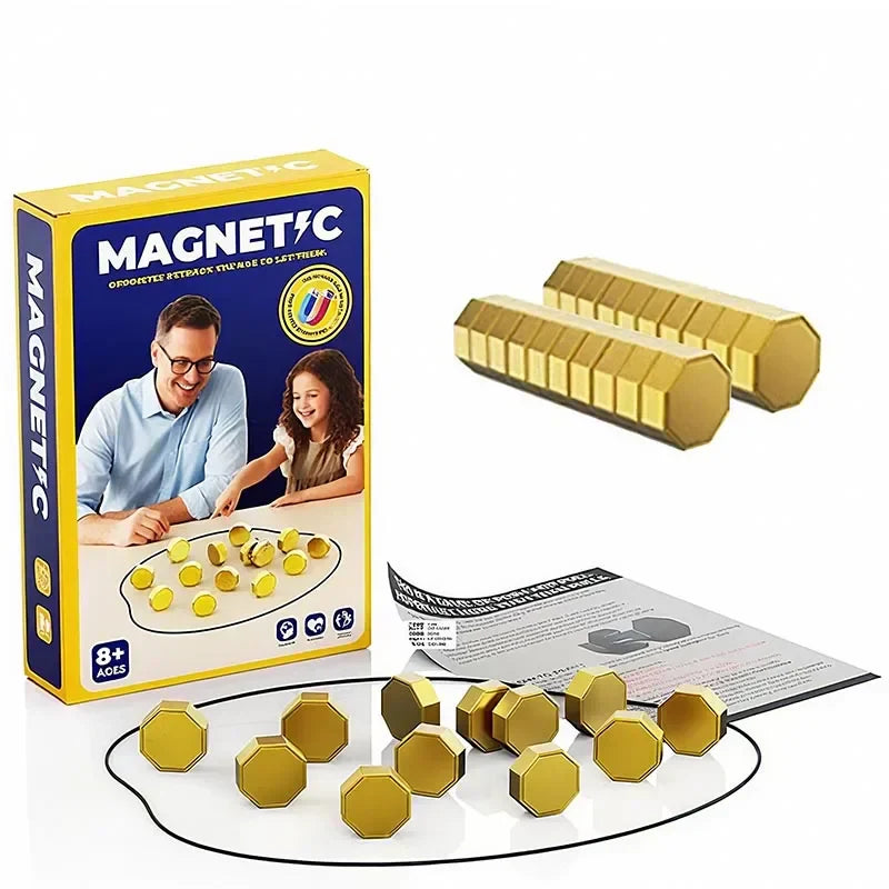 Magnetic Stones Strategy Game, Portable Magnetic Board Family Game for Kids & Adults