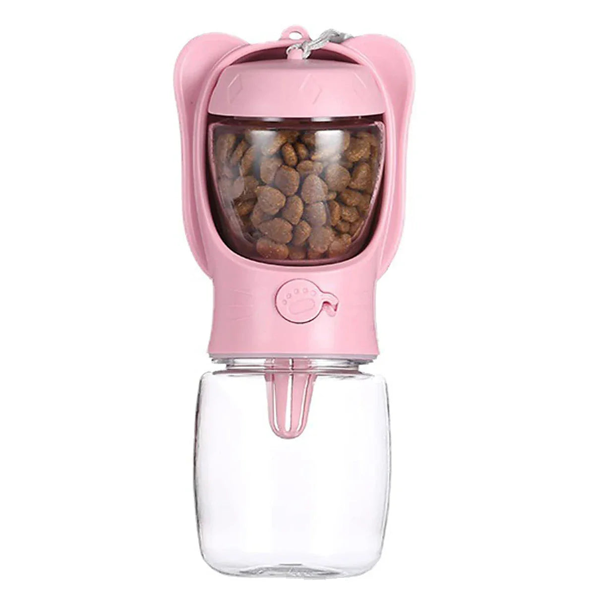 Dog Water Bottle Pet Dispenser with Detachable Food Container Leak-Proof Lock for Travel and Hiking