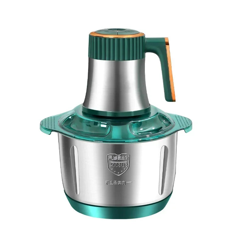 5L (1.3 gal) Stainless Steel Electric Meat Grinder - Multifunctional Food Processor with Slicer, Chopper & Blender