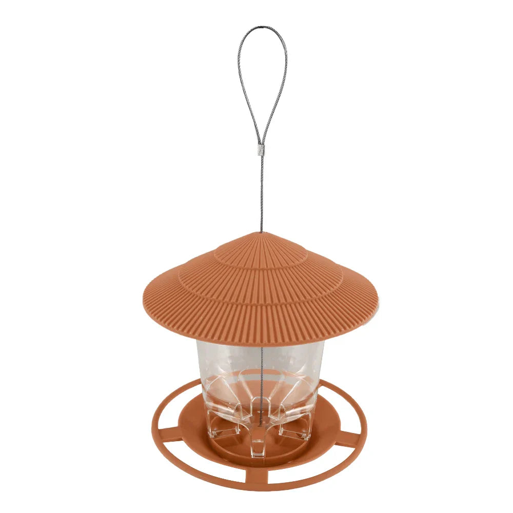 Large Hanging Bird Feeder 2.6 lb (1.2 kg) Hexagonal Peanut & Seed Dispenser with Perches, Outdoor Garden Feeder
