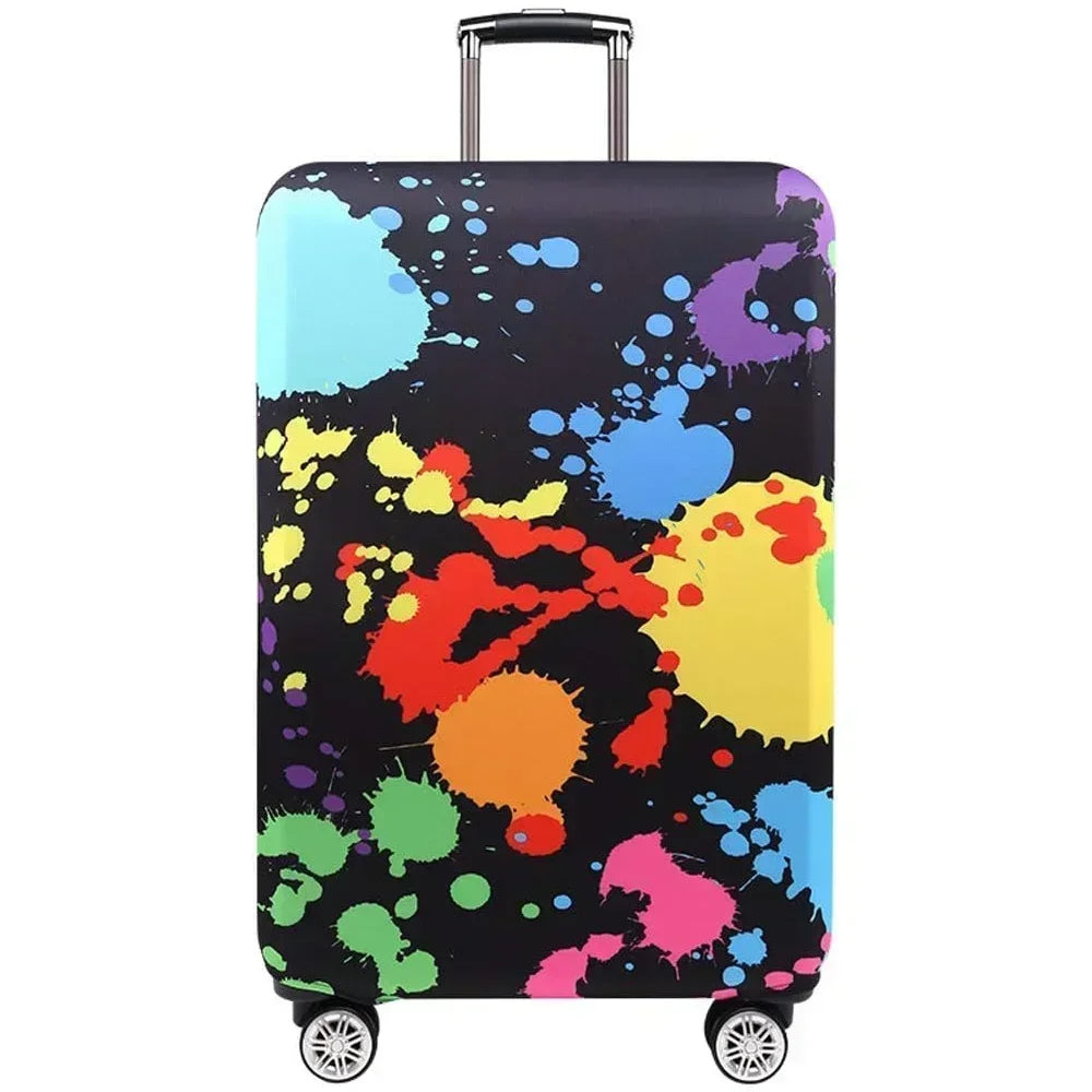 Washable Stretch Luggage Cover - Suitcase Protector for 18–32 Inch (45–81 cm) Suitcases | Geometric Print Travel Accessory