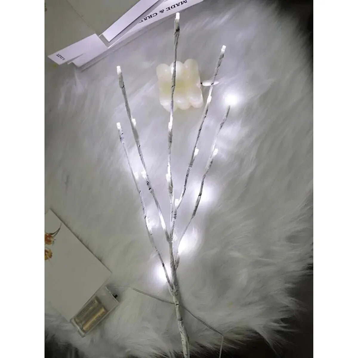White Birch Branch LED Twig Light – 72 cm (28.35 in) Battery-Operated Warm White – 1‑Pack Christmas & Wedding Decoration