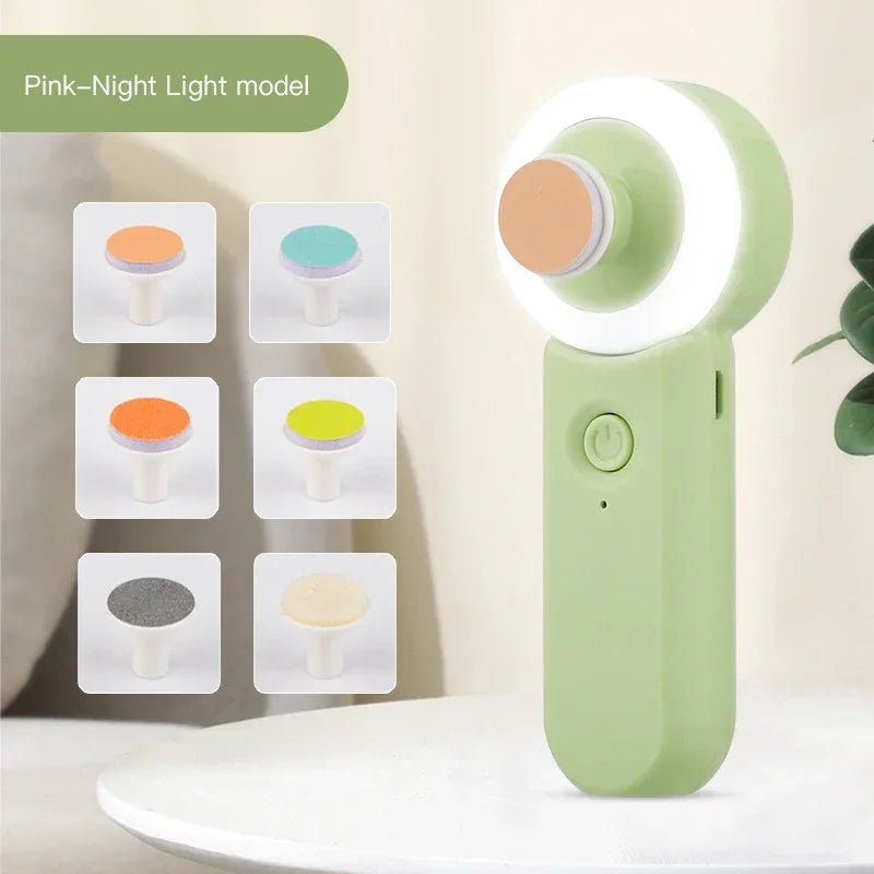 Luminous Rechargeable Baby Nail Grinder & Clipper Set - Electric Newborn Nail Trimmer with Night Light