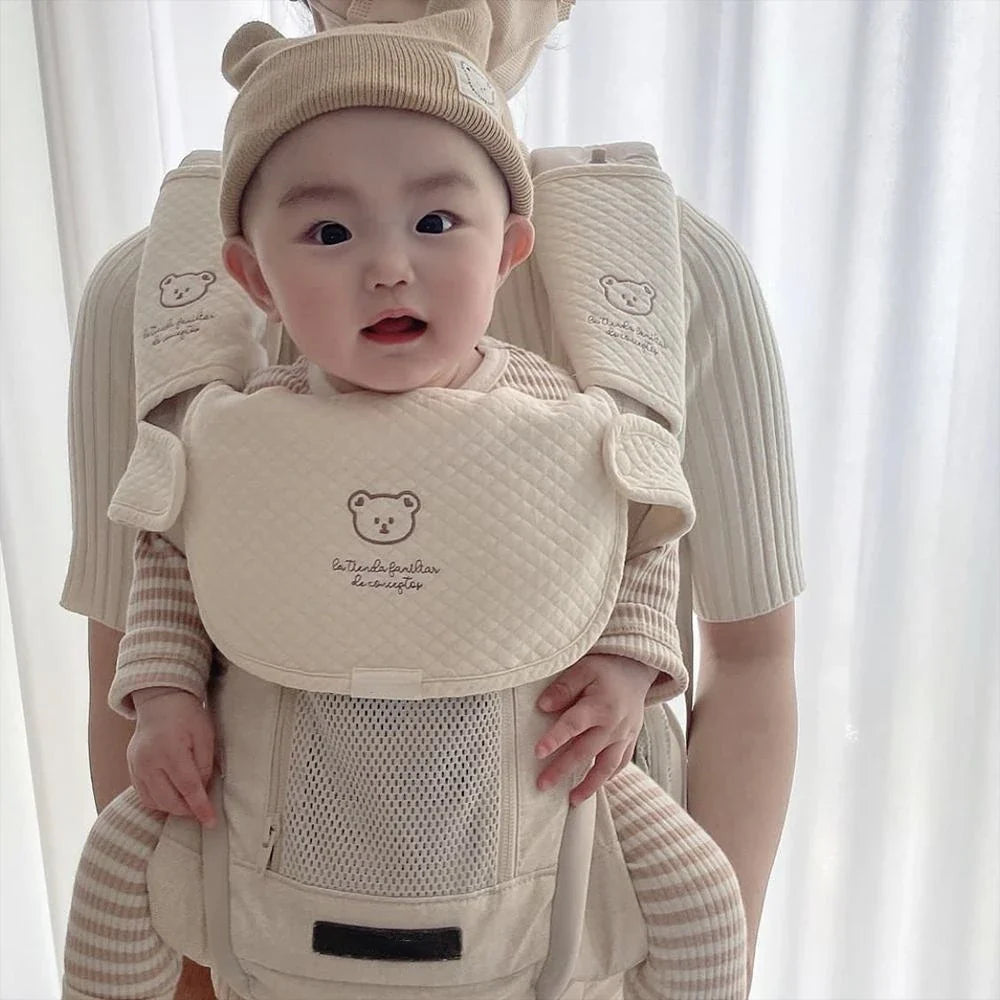 3-Pack Waterproof Muslin Cotton Baby Bibs & Burp Cloths Shoulder Pad Bite Cushion