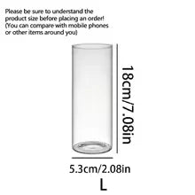 Large Capacity Cylinder Glass Vase and Candle Holder, Straight Tube Glass Jar for Wedding and Dining Table Decor