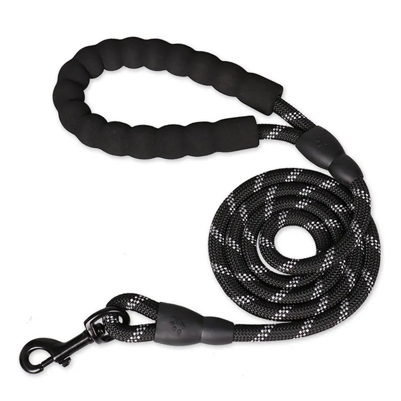 Reflective Heavy-Duty Nylon Dog Leash - 150/200/300cm (59/79/118 in | 5/6.6/9.8 ft) - Quick-Release for Small to Large Dogs