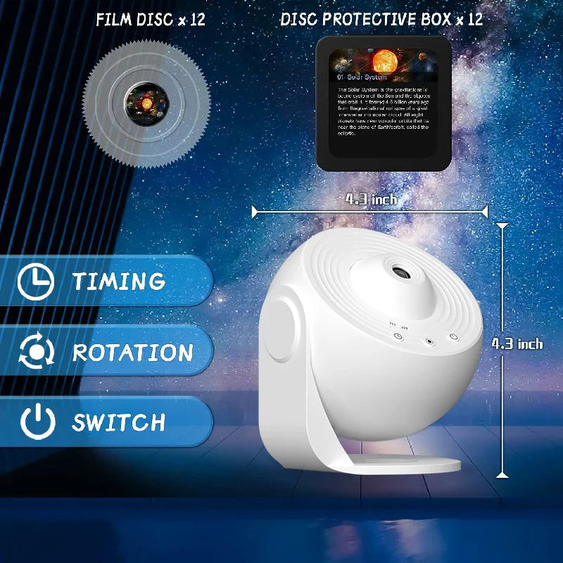 LED Galaxy Starry Sky Projector Night Light 360° Rotating Planetarium Lamp for Kids Room & Bedroom