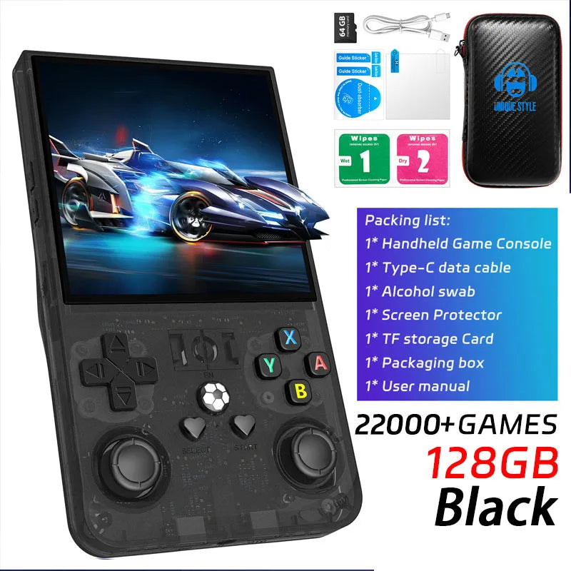 Retro Handheld Game Console 4.0 Inch (10.16 cm) IPS Screen Portable Pocket Player Linux 64GB/128GB 18,000+ Classic Games
