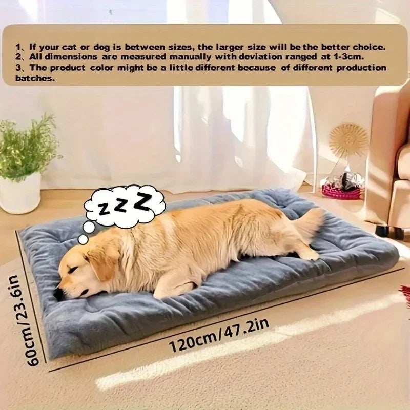 Plush Dog Bed Sofa - Thickened Super Soft Polyester Pet Mat for Small, Medium & Large Dogs