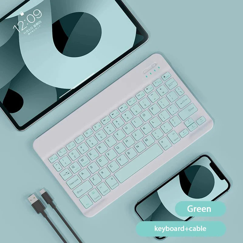 Magnetic Bluetooth Rechargeable Keyboard for 10–11.5 Inch (25–29 cm) Tablets — Fits 10", 10.2", 10.9", 11", 11.5"