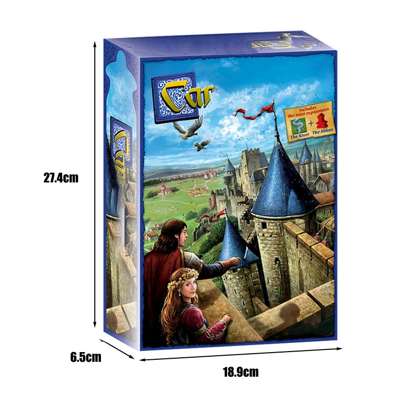 English Castle Classic Strategy Board Game - Tile Placement Family Party 2-5 Players