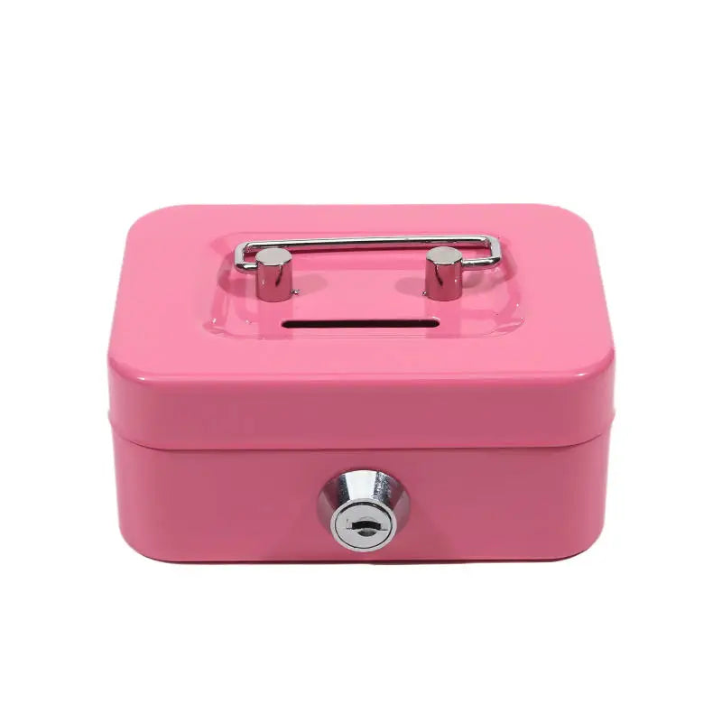 Mini Metal Money Box with Key Lock – Lockable Coin Safe for Adults & Kids