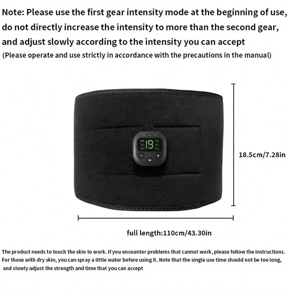 Portable Waist Massager Belt - USB Rechargeable Body Shaper & Electric Trainer for Arms, Hips & Legs