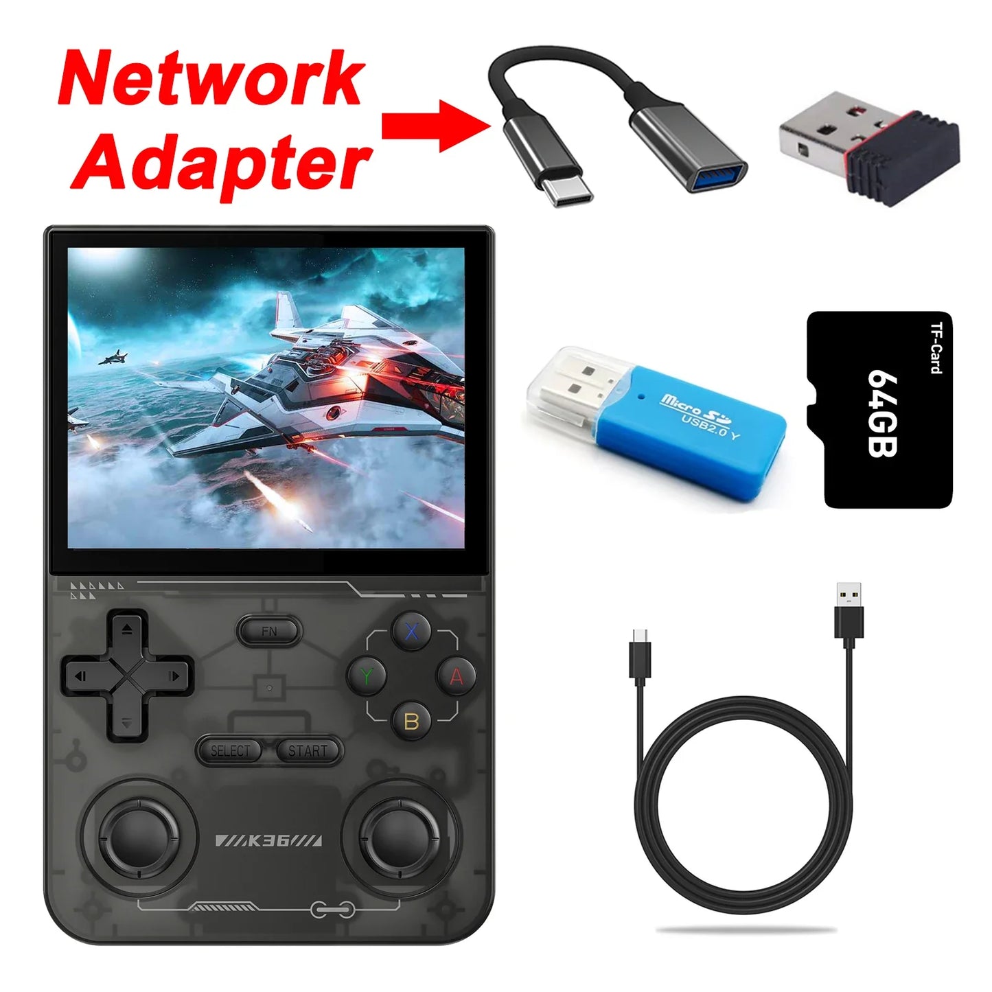 Open-Source Retro Handheld Game Console — 3.5-inch (8.9 cm) IPS, 16,000+ Games Emulator (PS1 PSP N64 Dreamcast)