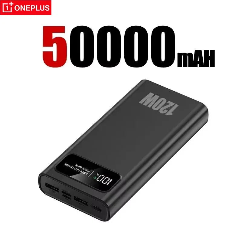 120W 200000mAh Digital Display Portable Power Bank - Fast Charger for Smartphones & Laptops (USB-A, USB-C, Micro USB)