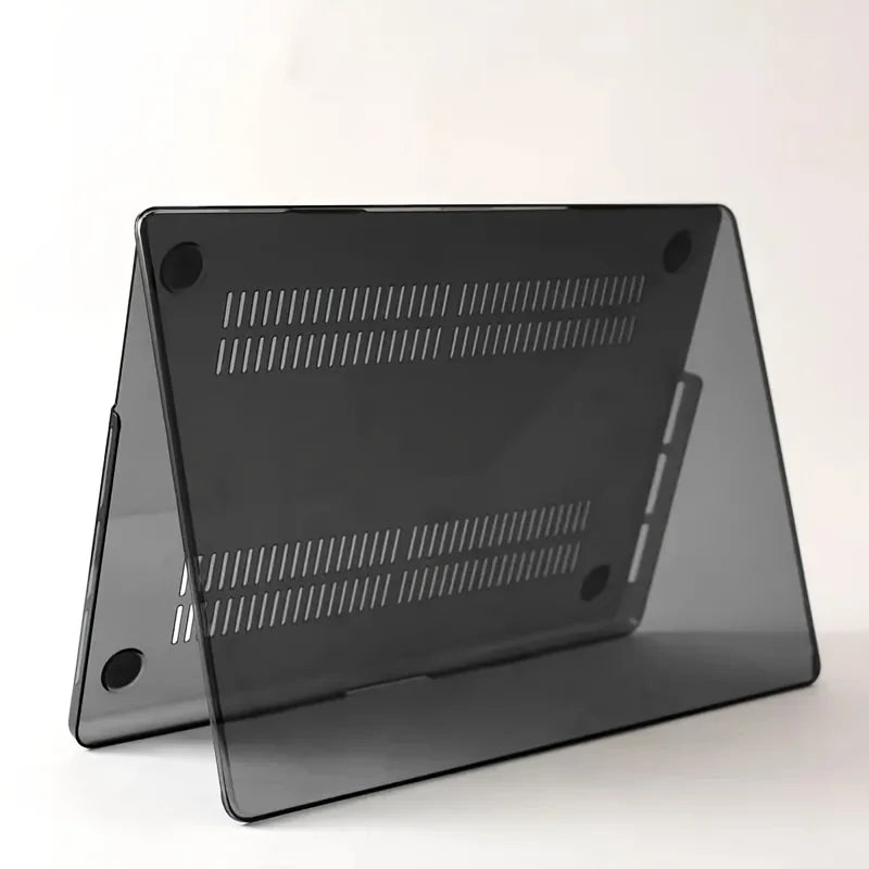Clear Hard Shell Laptop Case & Sleeve for MacBook Air 13/13.3/13.6, Pro 13 and Air 15 - Transparent PC Cover with Nylon Sleeve