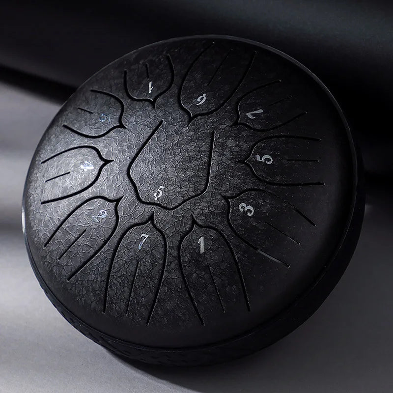 Steel Tongue Drum 6-Inch (14.5 cm) 11-Note D-Tone for Yoga, Meditation & Music Therapy