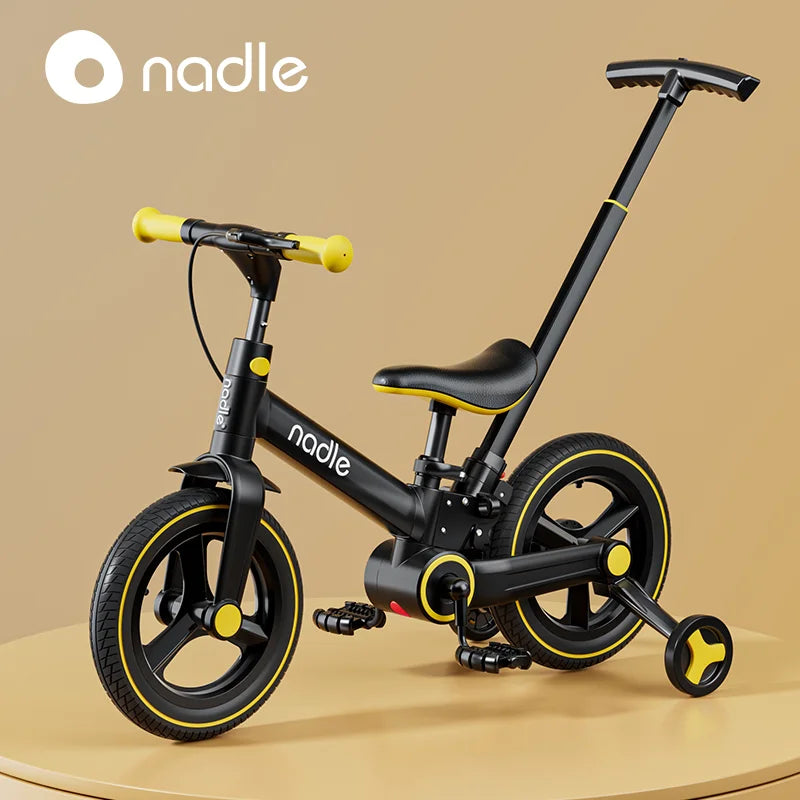 2-in-1 Kids Balance & Pedal Bike — Folding Convertible Bicycle, 12-Inch (30.5 cm) Wheels, Ages 1–6, Unisex