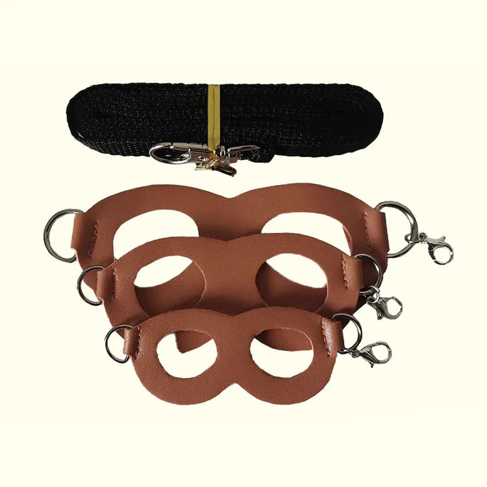 4-Pack Small Pet Harness and Leash Set - Escape-Proof Adjustable Collar for Hamsters, Sugar Gliders, Squirrels