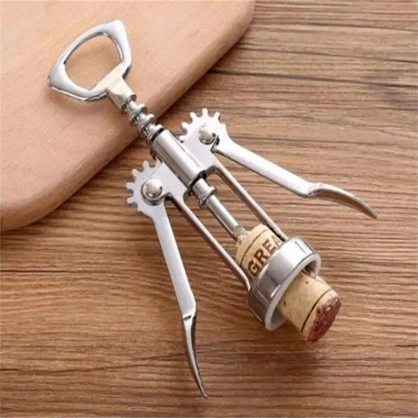 Wing Corkscrew Wine Bottle & Beer Cap Opener - Zinc Alloy Lever Opener