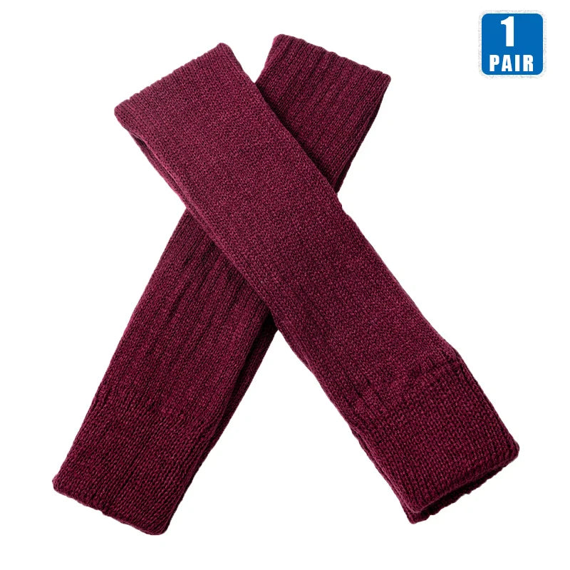 Women's Over-the-Knee Leg Warmers — Knit Boot Stockings, Open Heel Footless Thigh-High Socks, Soft Winter Gaiters, 27 in (68.6 cm) & 36 in (91.4 cm)