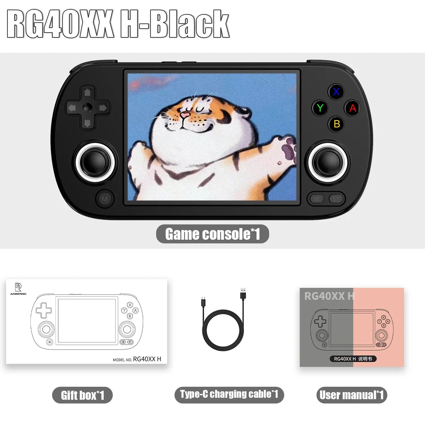 Retro Handheld Game Console 4.0-inch (10.2 cm) IPS 640x480 | 3200mAh | 64-bit Linux | RGB Joystick | HDMI & Bluetooth | 5,000+ Built-in Games