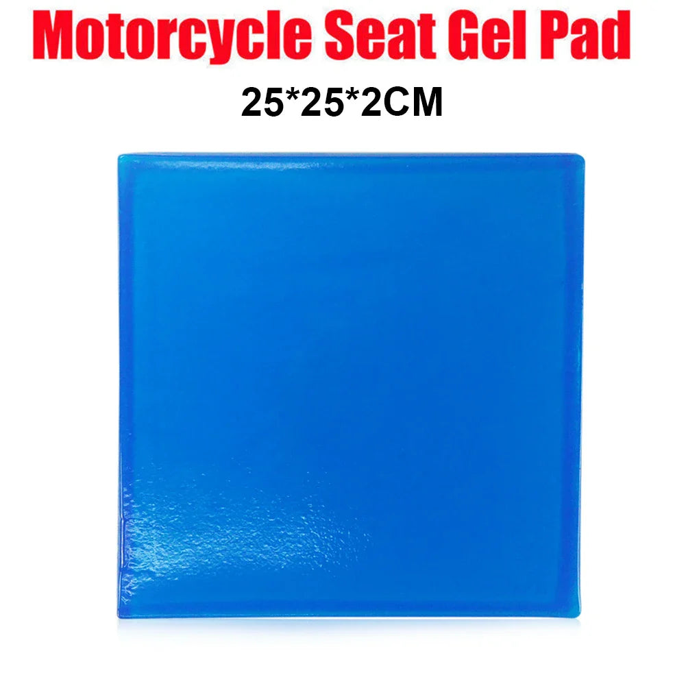Motorcycle Gel Seat Pad – Shock-Absorbing Soft Cushion for Motorbike & Scooter | Cut-to-Fit (25×22×1 cm / 9.84×8.66×0.39 in; 25×25×1 cm / 9.84×9.84×0.39 in; 25×25×2 cm / 9.84×9.84×0.79 in)