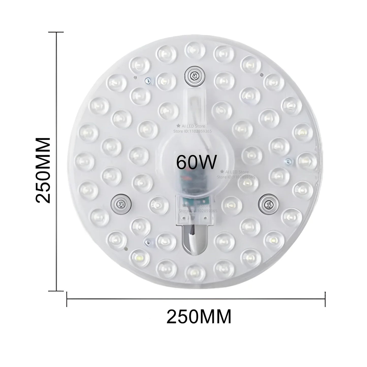 Round LED Panel Ceiling Light 12W–60W AC 220–240V Circular Flush Mount Lamp