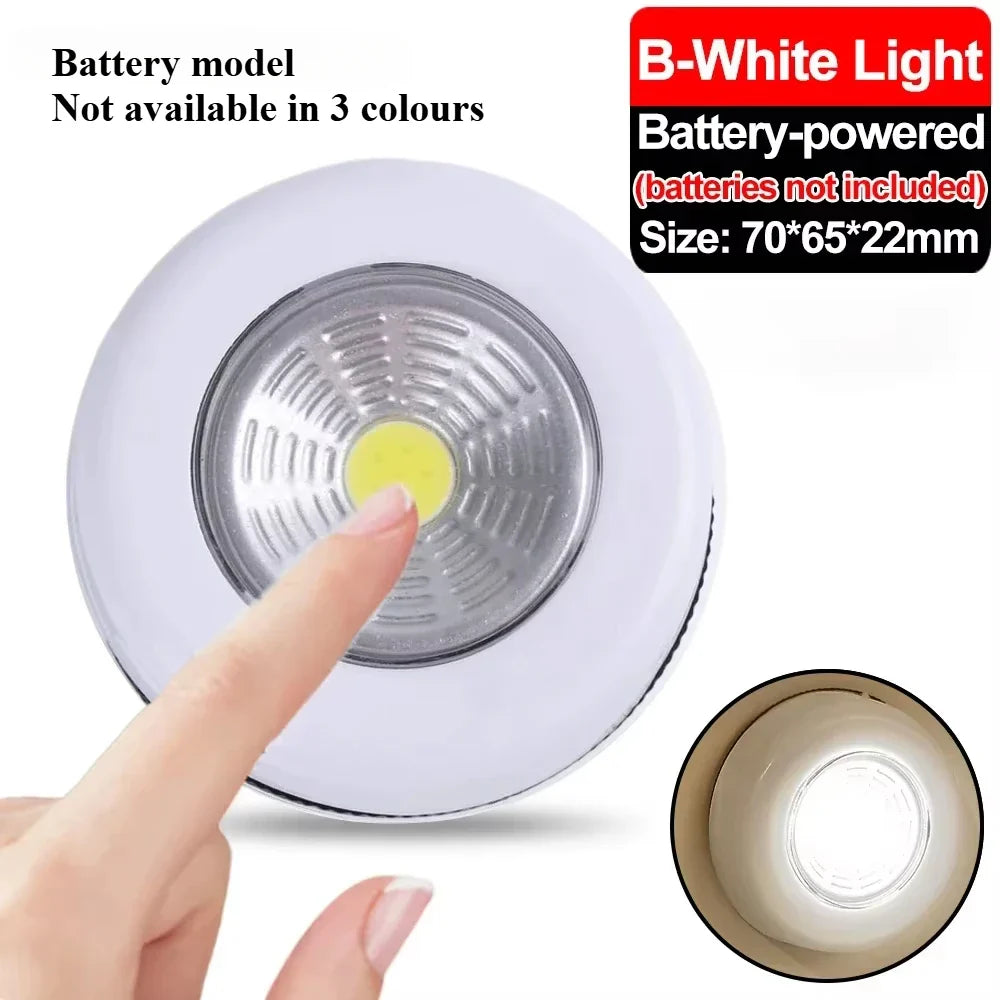 Portable USB Rechargeable LED Night Light - Touch Round Table Lamp for Bedroom, Kids Room & Living Room