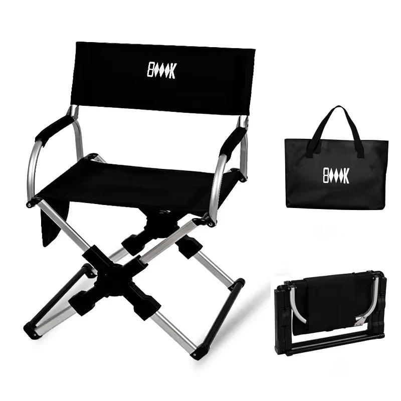 Foldable Director Camping Chair – Portable Aluminum Alloy Beach, Fishing & Picnic Seat